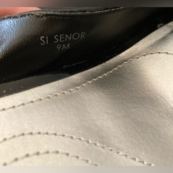 Tahari Leather Sequin Platform Heels - Picture 13 of 15